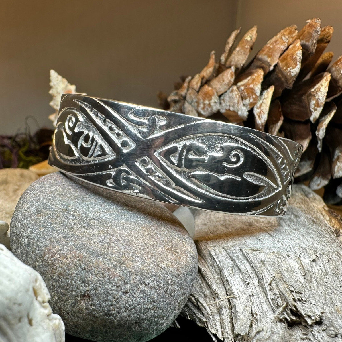 Orna Celtic Forest Cuff Bracelet - Handmade in Scotland | Cuff Bracelet | Wiccan Center
