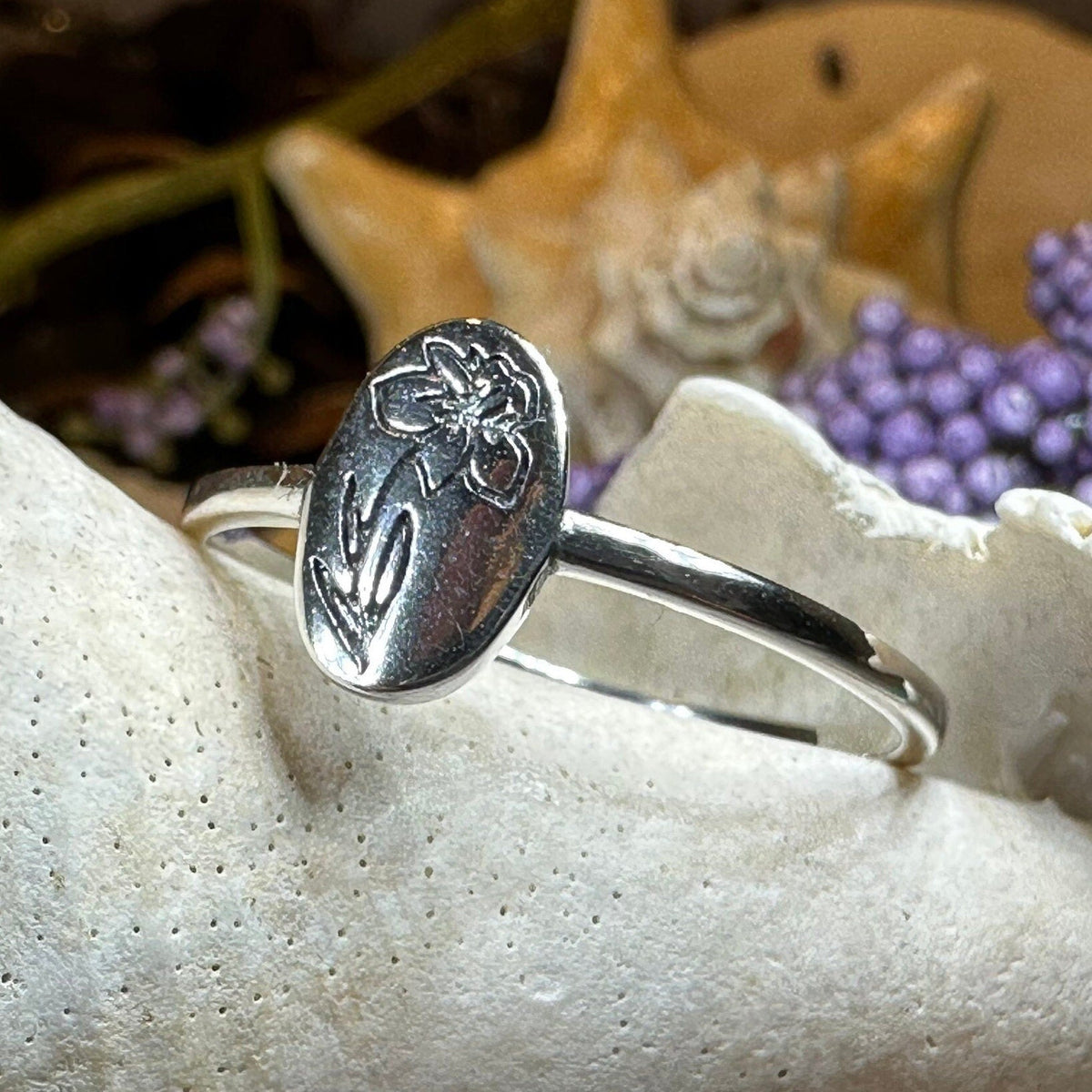 Welsh Daffodil Ring in Sterling Silver | Ring | Wiccan Center