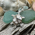 Bright Turtle Necklace in Sterling Silver