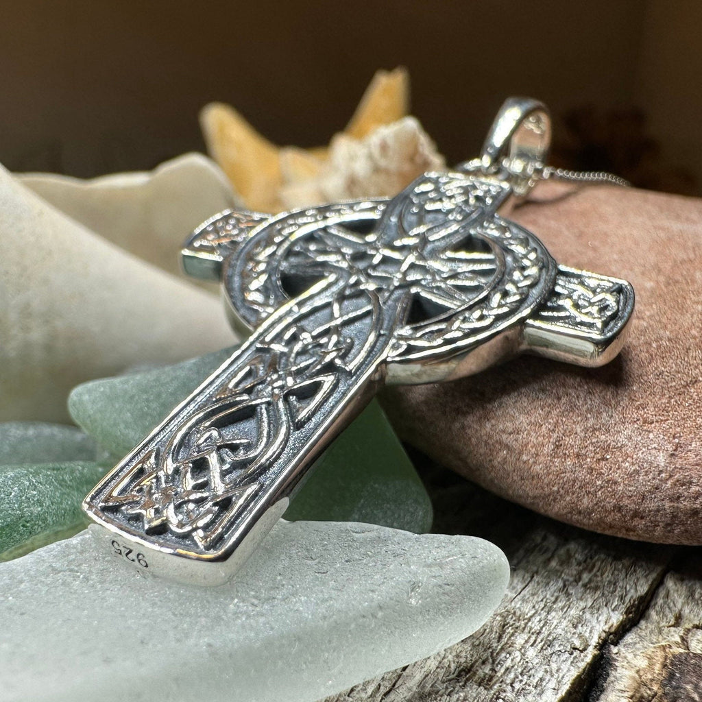 Grant Celtic Cross Necklace in Sterling Silver | Pendant | Wiccan Center