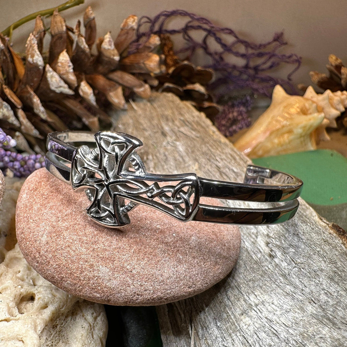 Celtic Cross Cuff Bracelet | Cuff Bracelet | Wiccan Center