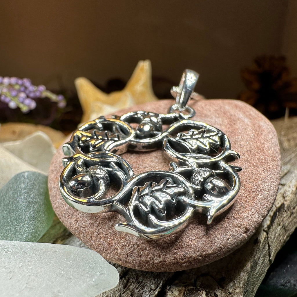 Delemere Oak Leaf Necklace in Sterling Silver | Pendant | Wiccan Center