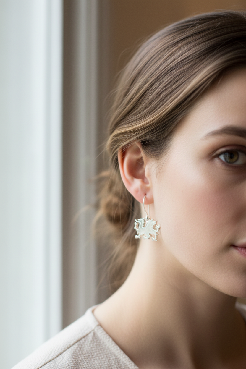 Modern Welsh Dragon Earrings for Women | Dangle Earrings | Wiccan Center
