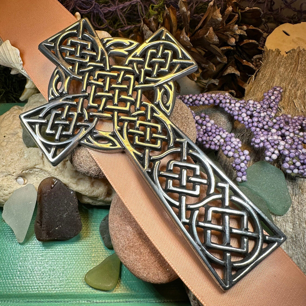 Classic Pewter Celtic Cross Wall Decor | Gifts | Wiccan Center