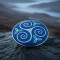 Vortex Enamel Celtic Triple Spiral Brooch | Brooch | Wiccan Center