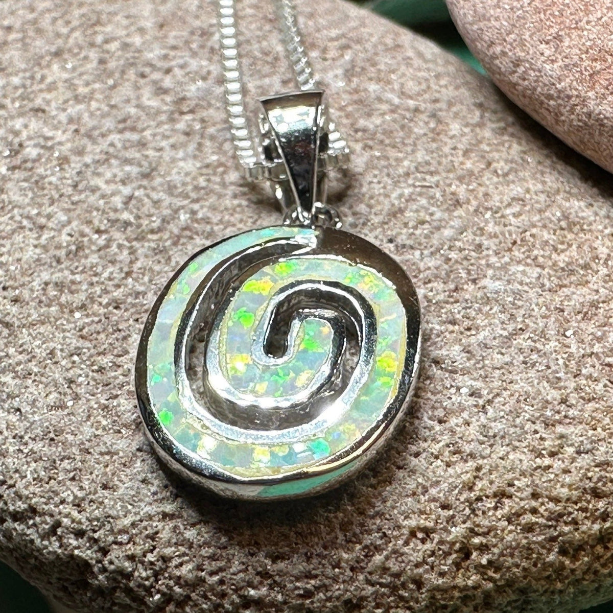 Aurora Celtic Spiral Necklace in Sterling Silver | Pendant | Wiccan Center