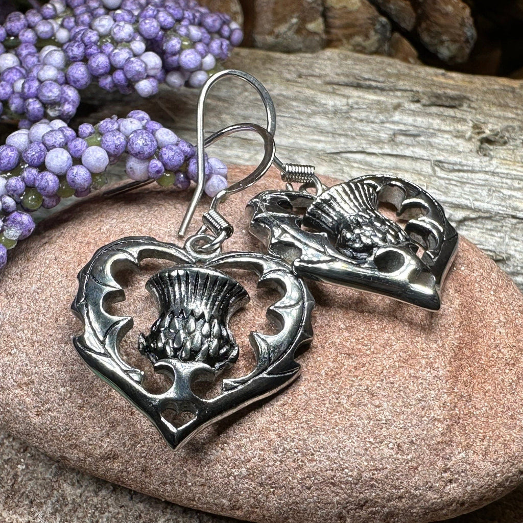Drina Scottish Thistle Earrings | Dangle Earrings | Wiccan Center