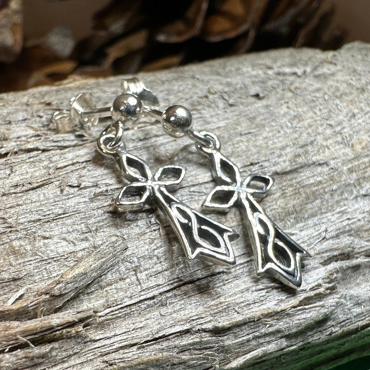 Sweet Celtic Cross Post Earrings | Post Earrings | Wiccan Center