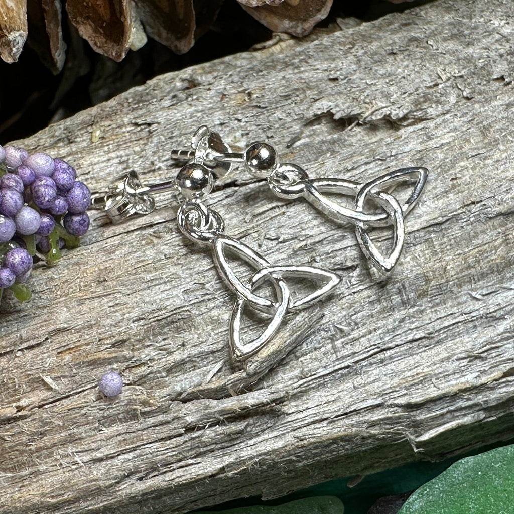 Avalina Trinity Knot Post Back Earrings | Post Earrings | Wiccan Center