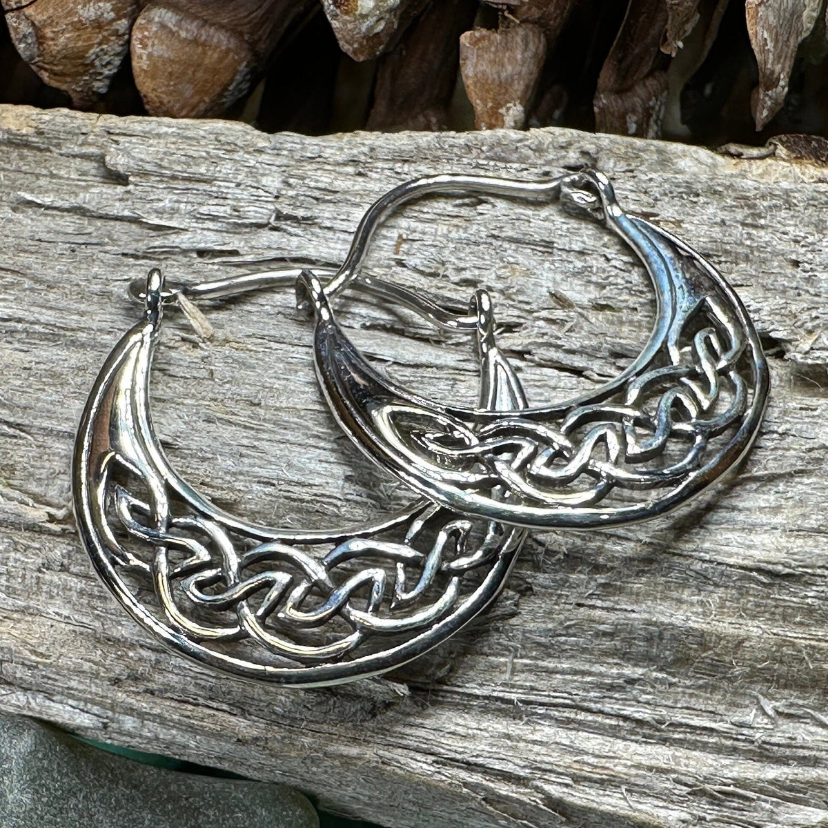 Carys Celtic Hoop Earrings | Dangle Earrings | Wiccan Center