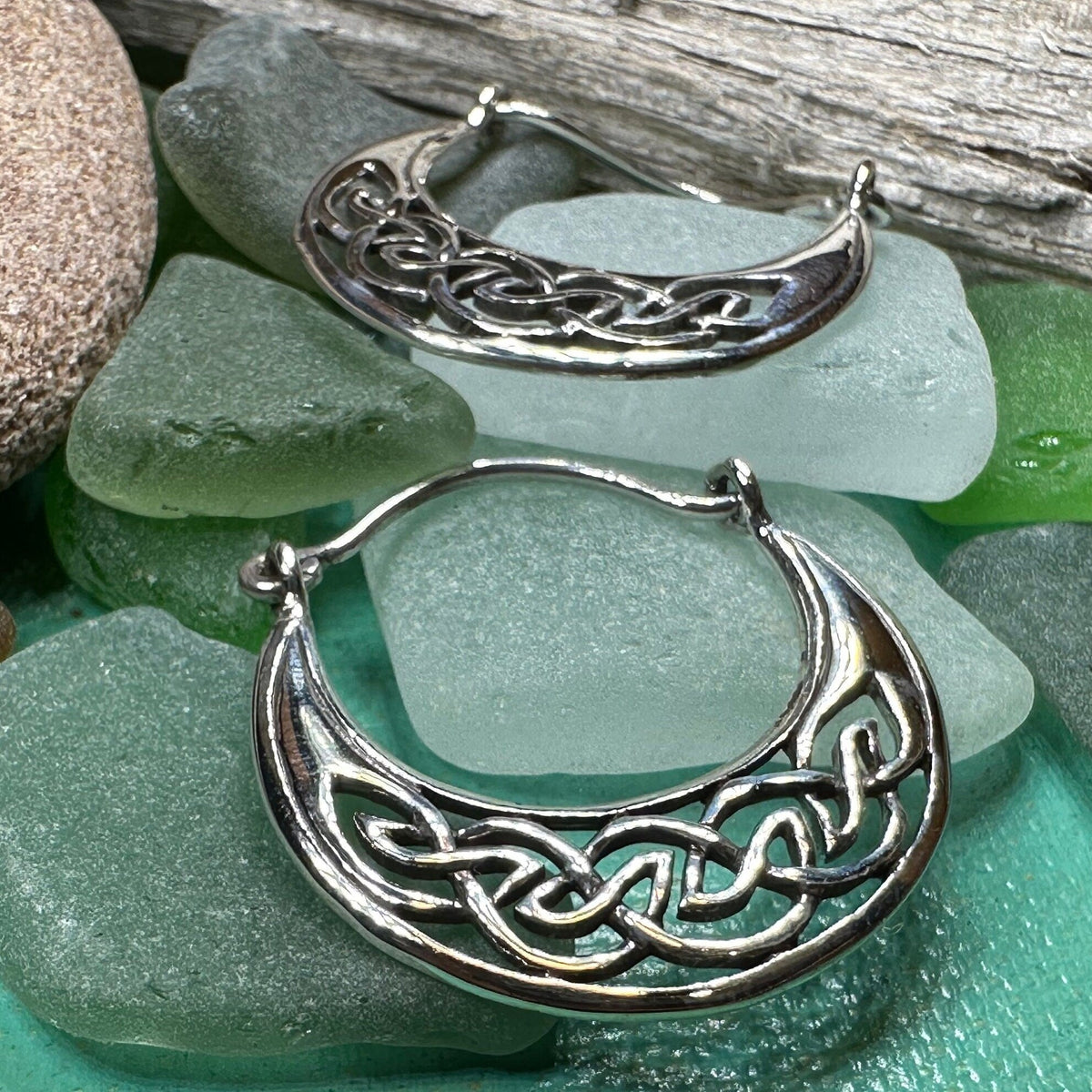 Carys Celtic Hoop Earrings | Dangle Earrings | Wiccan Center