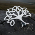 Celtic Trinity Knot Tree Of Life Brooch in Sterling Silver | Brooch | Wiccan Center