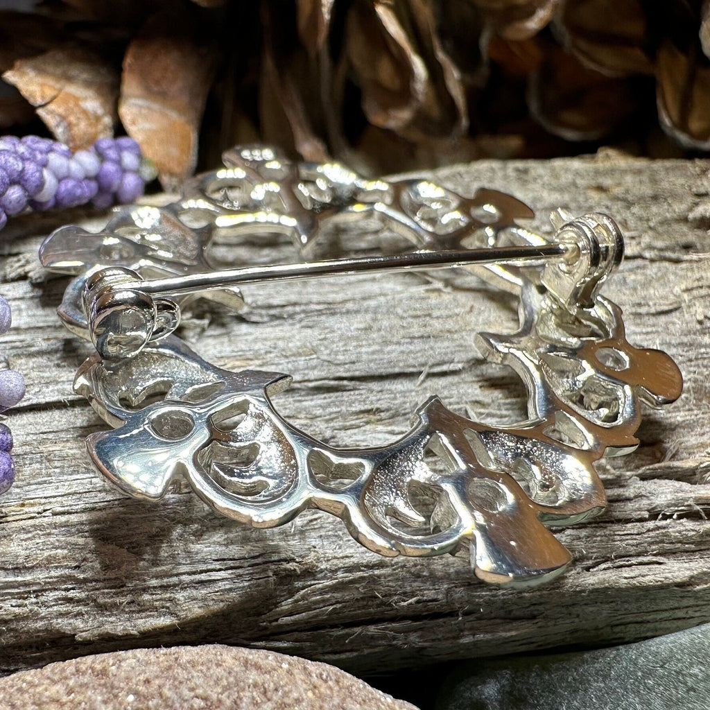 Arran Amethyst Thistle Brooch in Sterling Silver | | Wiccan Center