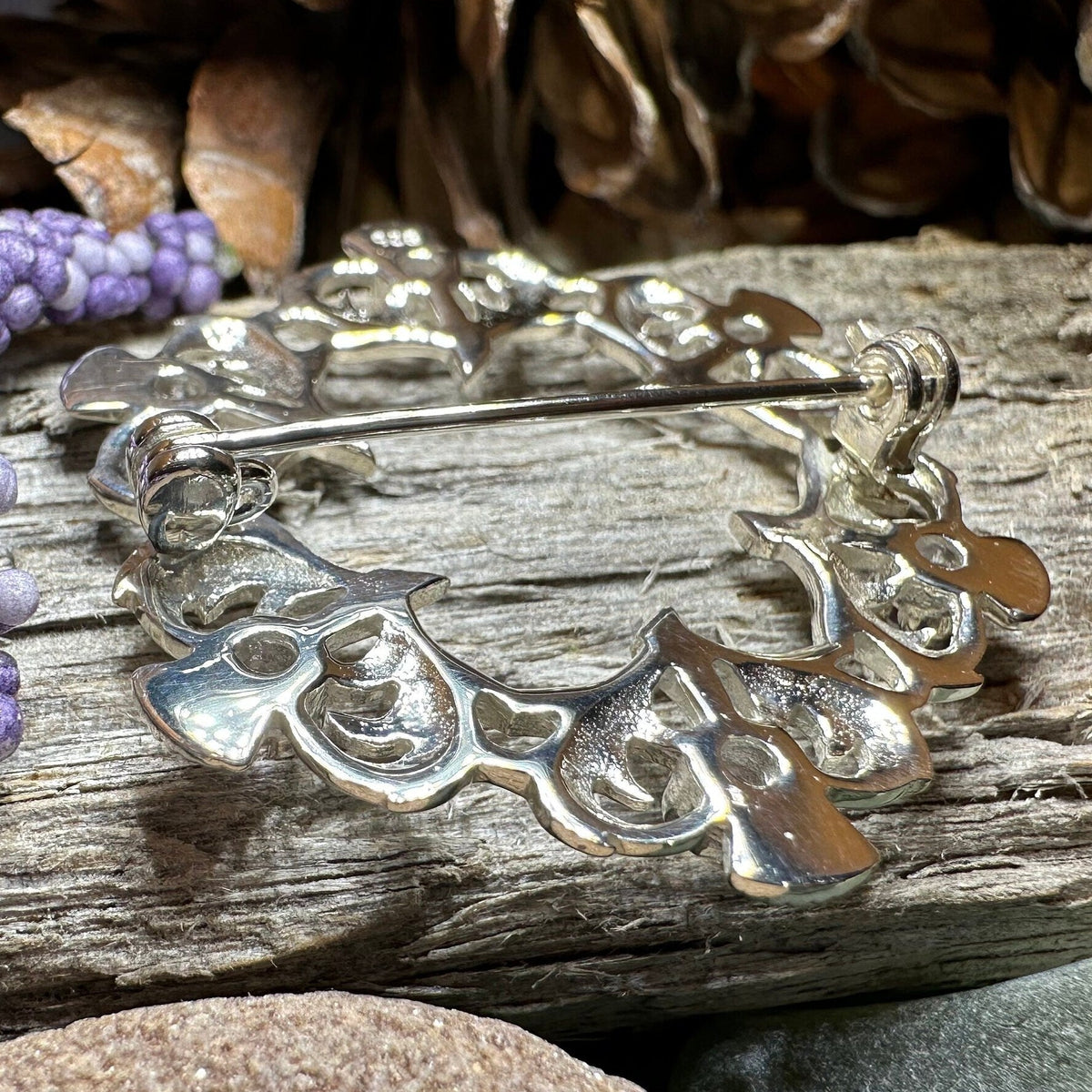 Arran Amethyst Thistle Brooch in Sterling Silver | | Wiccan Center