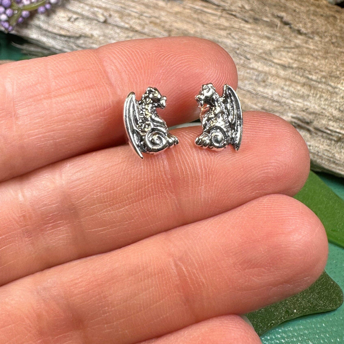 Gargoyle Dragon Post Earrings | Post Earrings | Wiccan Center