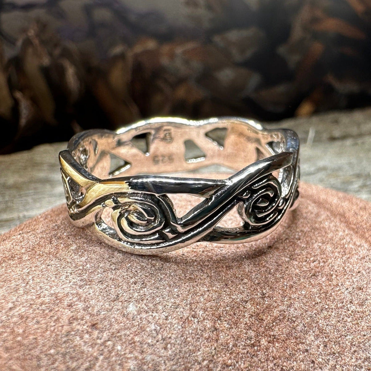 Wren Celtic Triple Spiral Ring in Sterling Silver | Ring | Wiccan Center