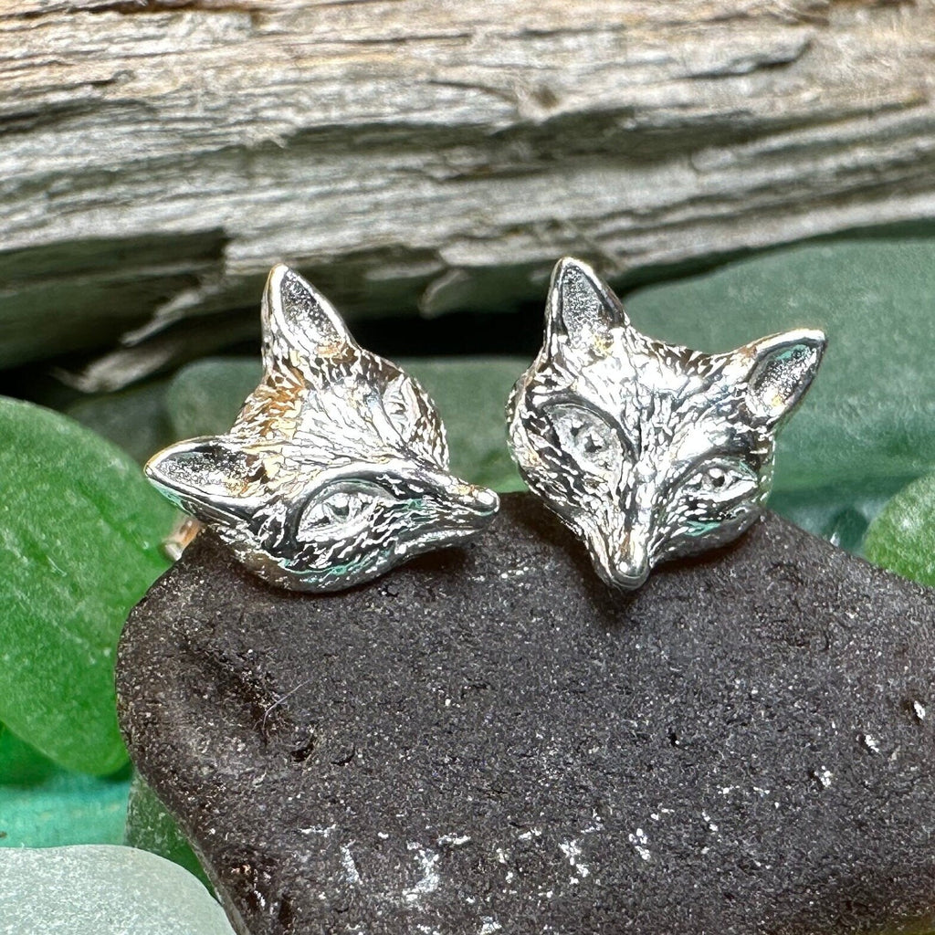 Little Fox Stud Earring in Sterling Silver | Post Earrings | Wiccan Center