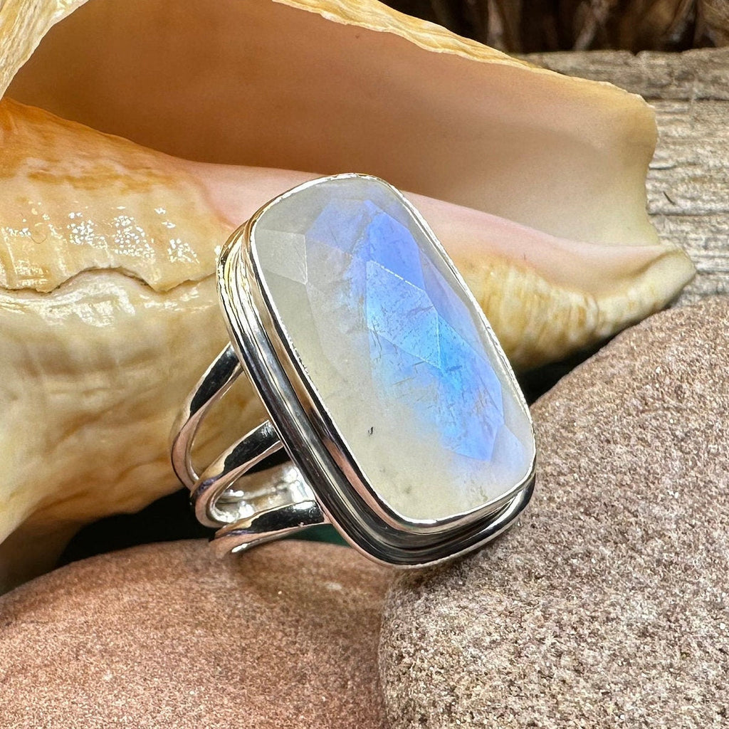 Celtic Dream Moonstone Statement Ring in Sterling Silver | Ring | Wiccan Center