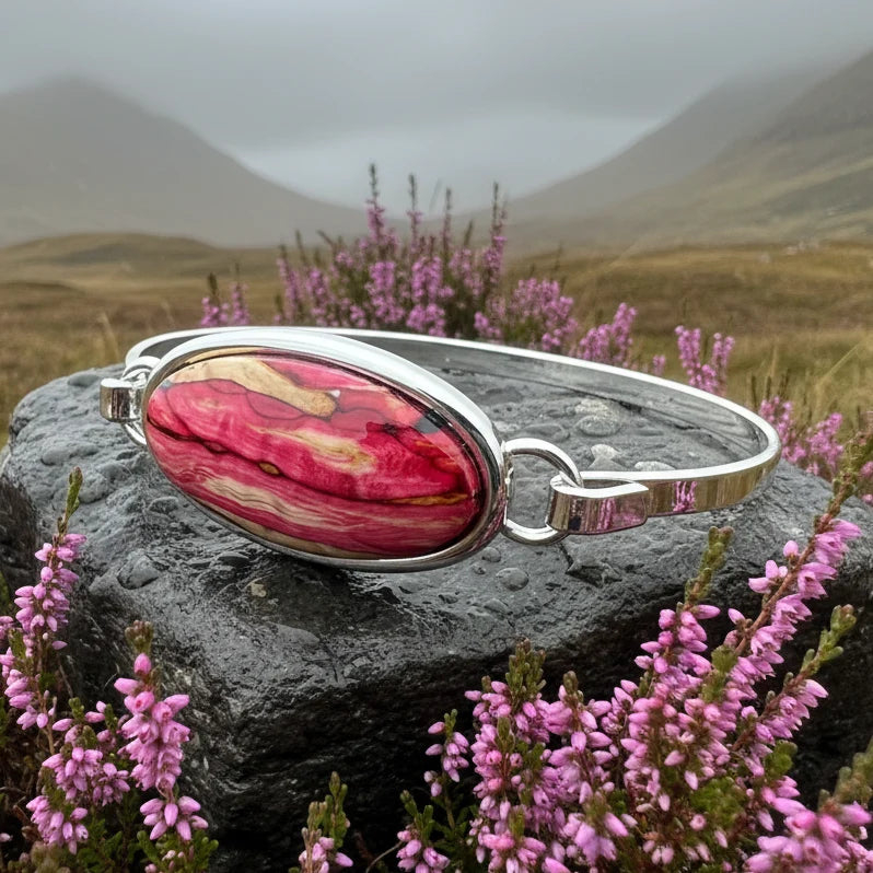 Scottish Heathergems Celtic Bracelet - Handmade in Scotland
