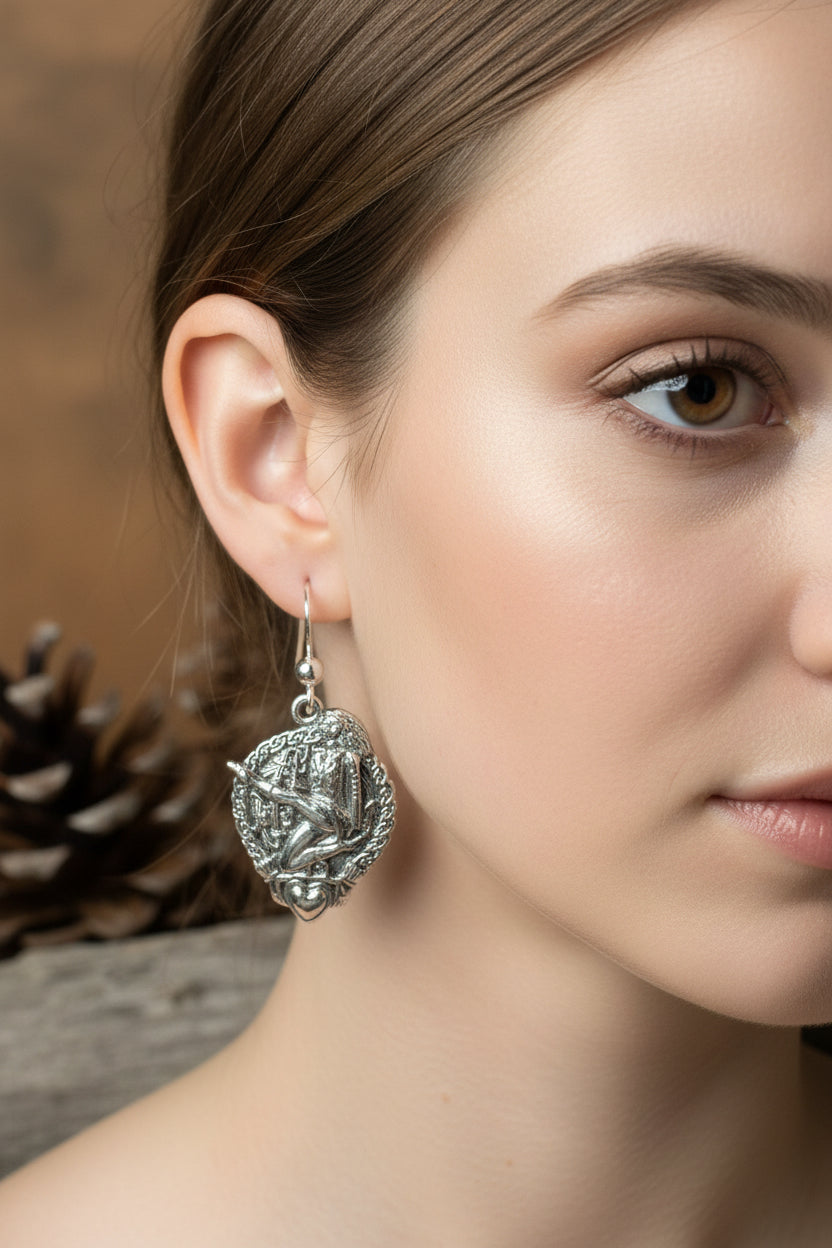 Celtic Irish Dancer Earrings in Sterling Silver | Dangle Earrings | Wiccan Center