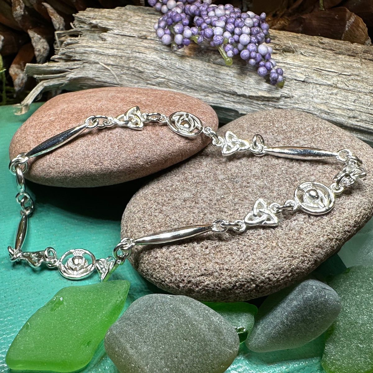 Tova Celtic Scottish Thistle Bracelet in Sterling Silver | Bracelet | Wiccan Center