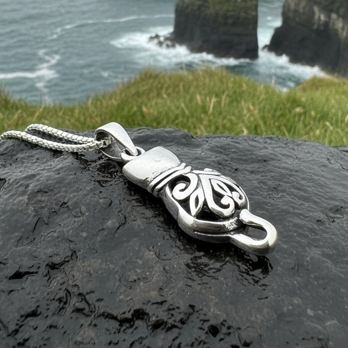 Celtic Cat Necklace in Sterling Silver | Pendant | Wiccan Center