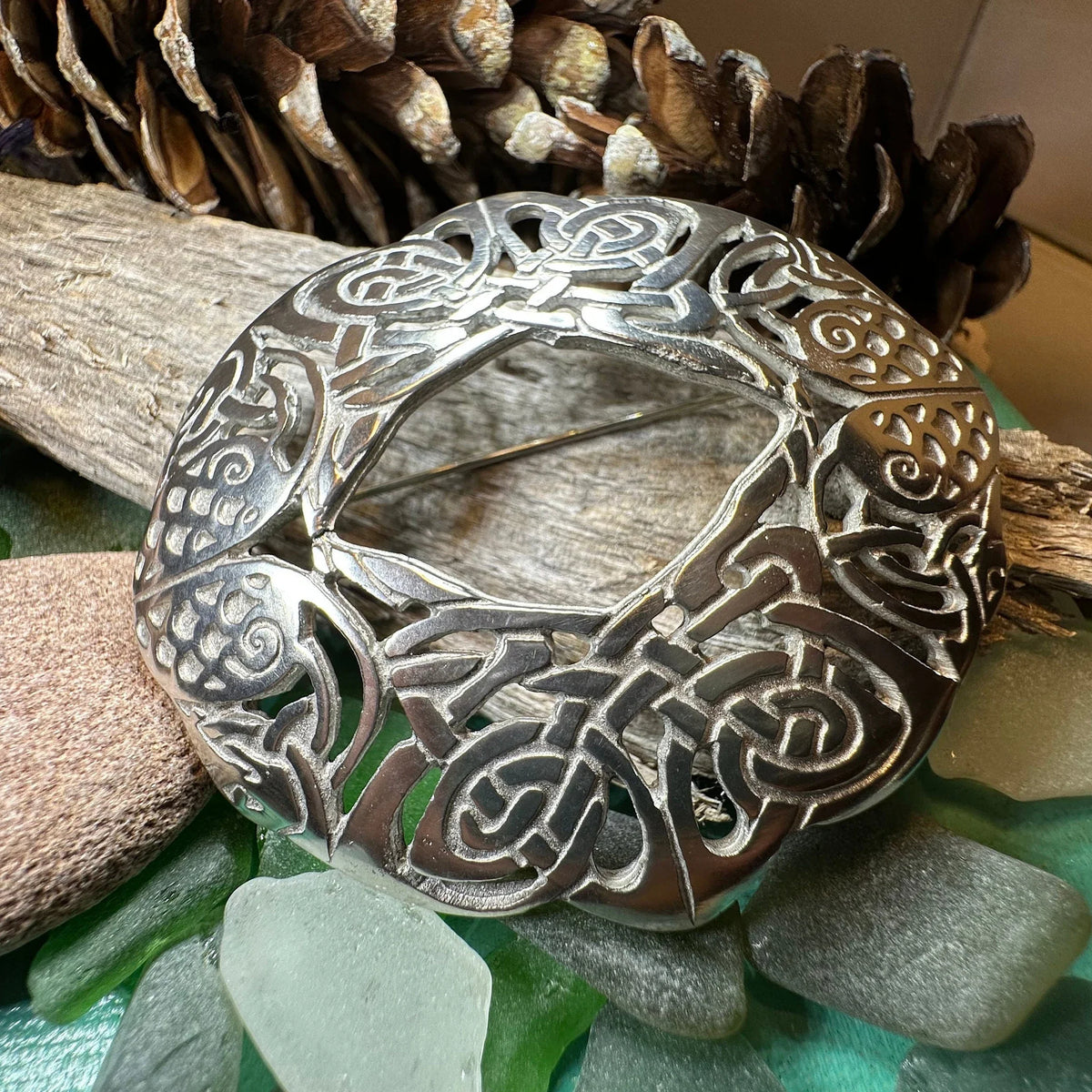 Large Celtic Birds Brooch - Handmade in Scotland | Brooch | Wiccan Center