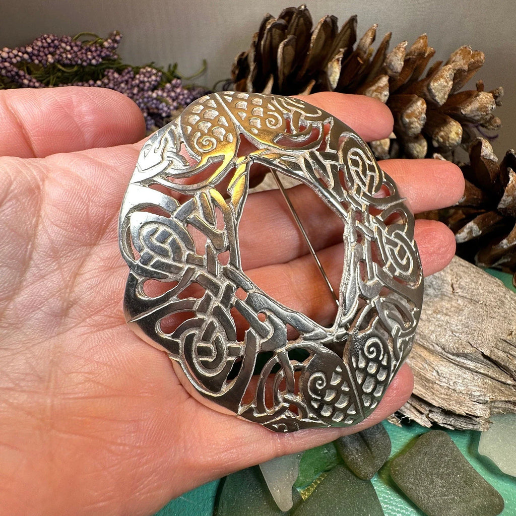 Large Celtic Birds Brooch - Handmade in Scotland | Brooch | Wiccan Center