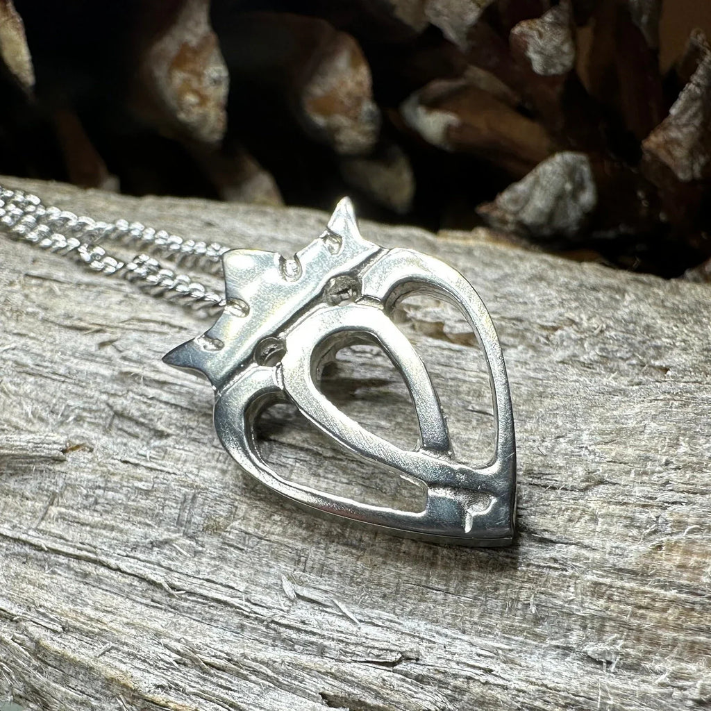 Two Hearts Luckenbooth Necklace - Handmade in Scotland | Pendant | Wiccan Center