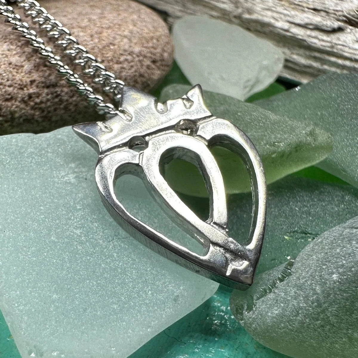 Two Hearts Luckenbooth Necklace - Handmade in Scotland | Pendant | Wiccan Center