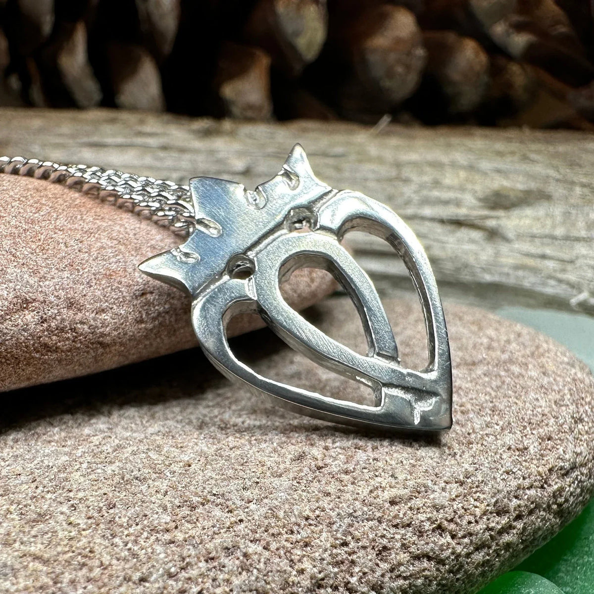 Two Hearts Luckenbooth Necklace - Handmade in Scotland | Pendant | Wiccan Center