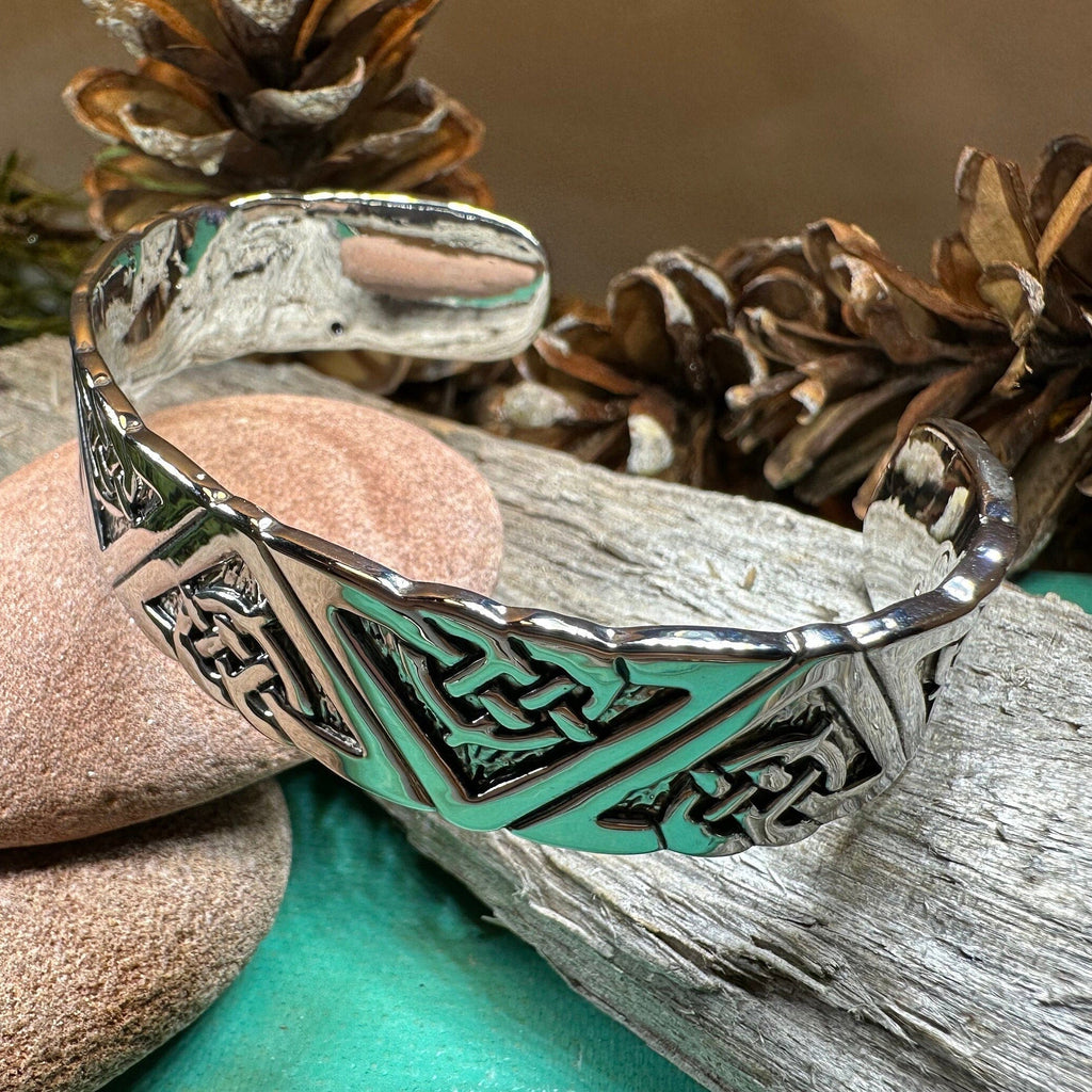 Destiny Celtic Knot Cuff Bracelet in Pewter | Cuff Bracelet | Wiccan Center