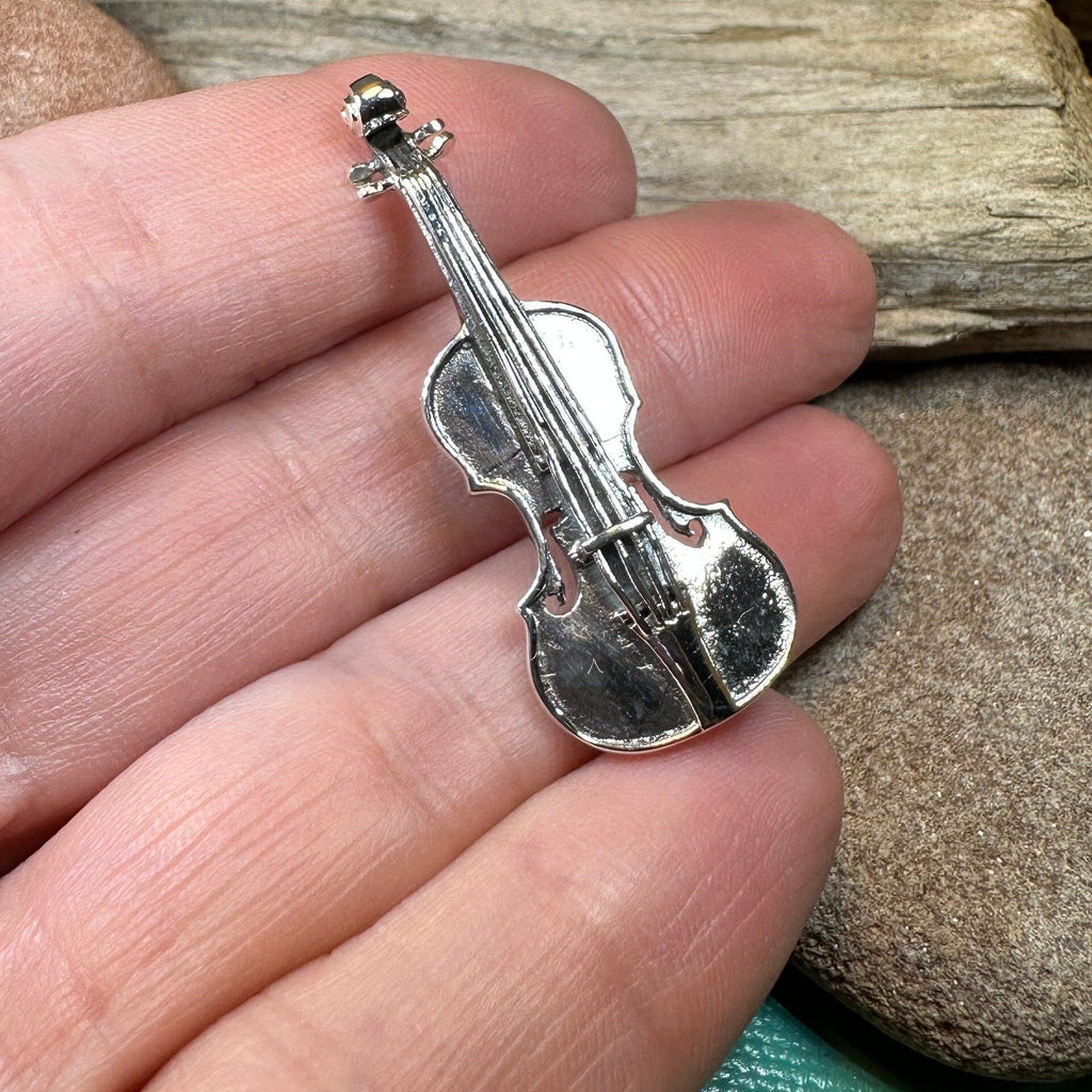 Irish Fiddle Sterling Silver Brooch | Brooch | Wiccan Center