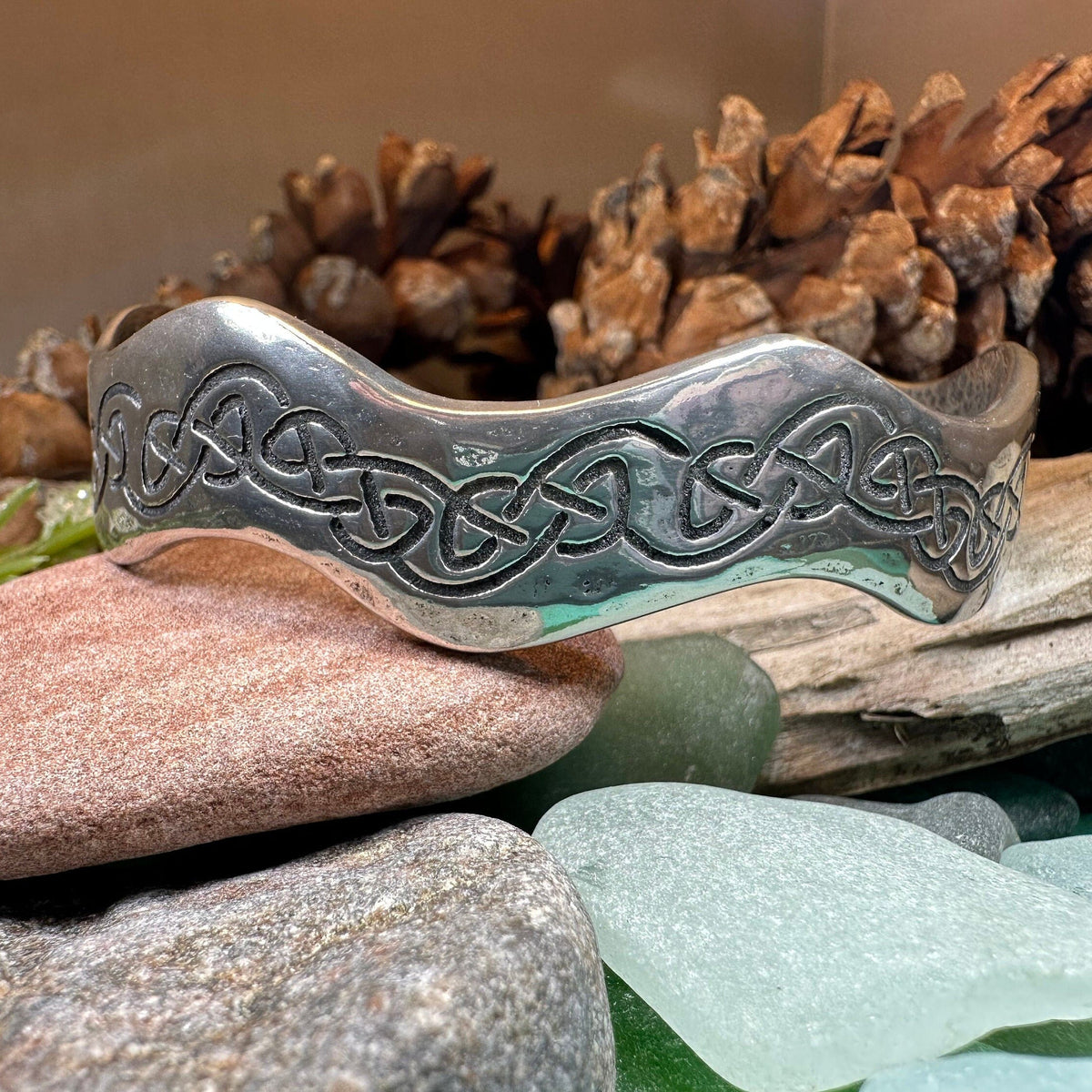 Celtic Wave Pewter Bracelet | Cuff Bracelet | Wiccan Center