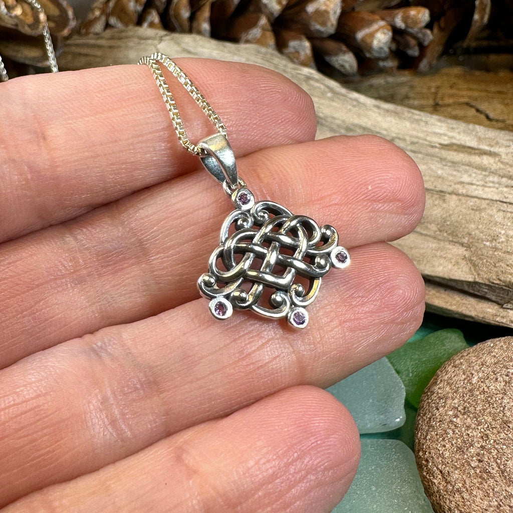 Kaylin Celtic Knot Necklace in Sterling Silver | Pendant | Wiccan Center