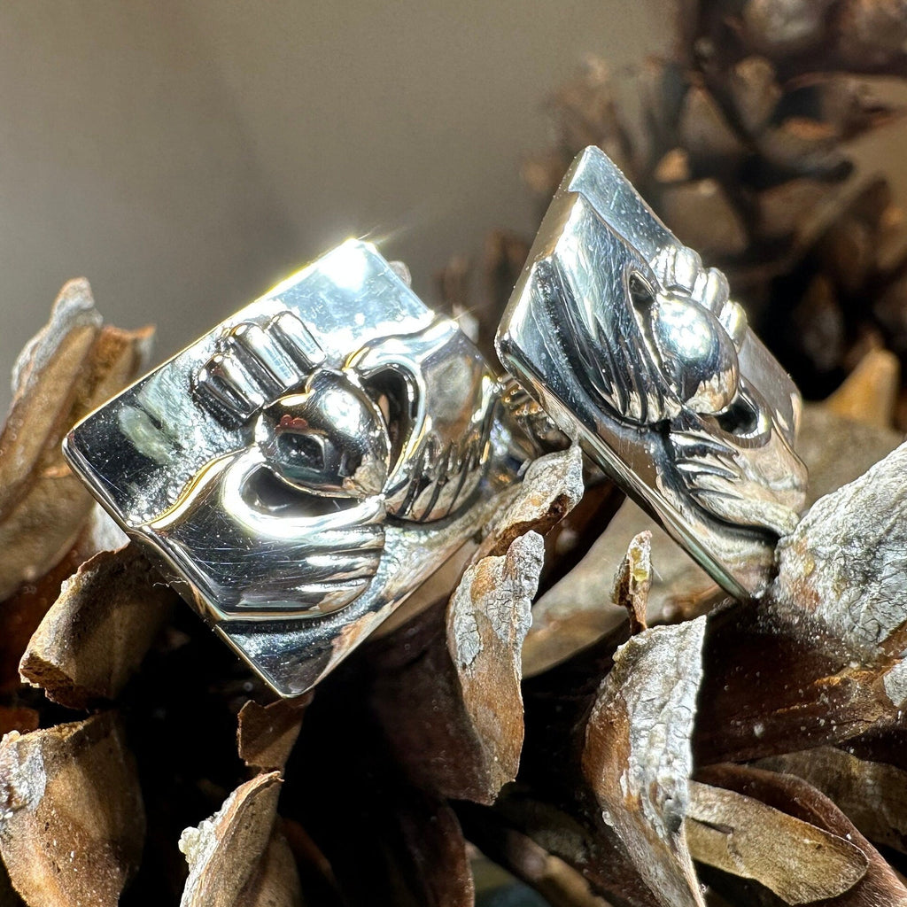 Traditional Irish Claddagh Cufflinks for Men | Cuff Links | Wiccan Center