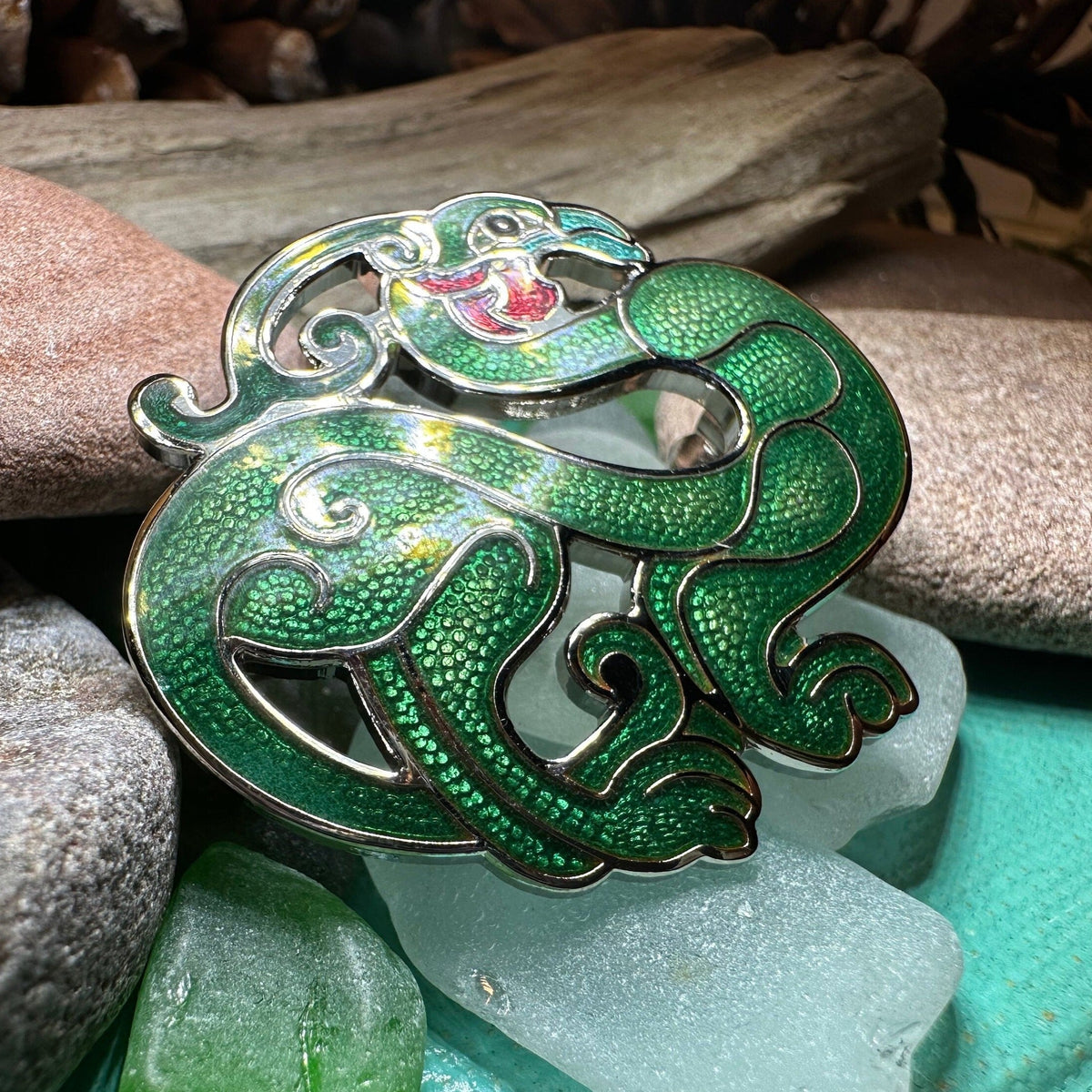 Unya Enamel Celtic Bird Brooch | Brooch | Wiccan Center