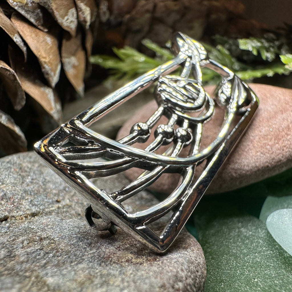 Scottish Mackintosh Roses Brooch in Sterling Silver | Brooch | Wiccan Center
