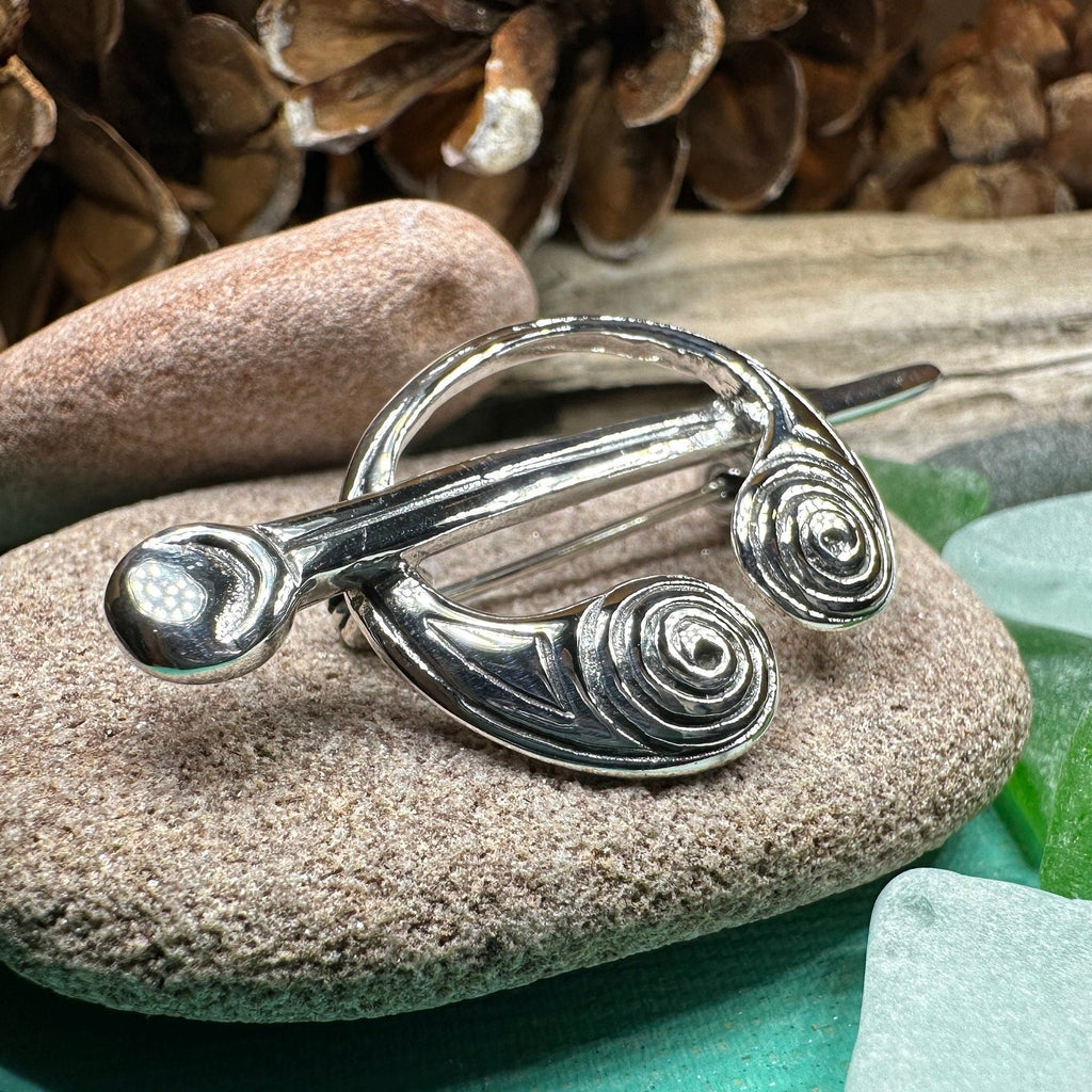 Darini Celtic Spiral Brooch in Sterling Silver | Brooch | Wiccan Center