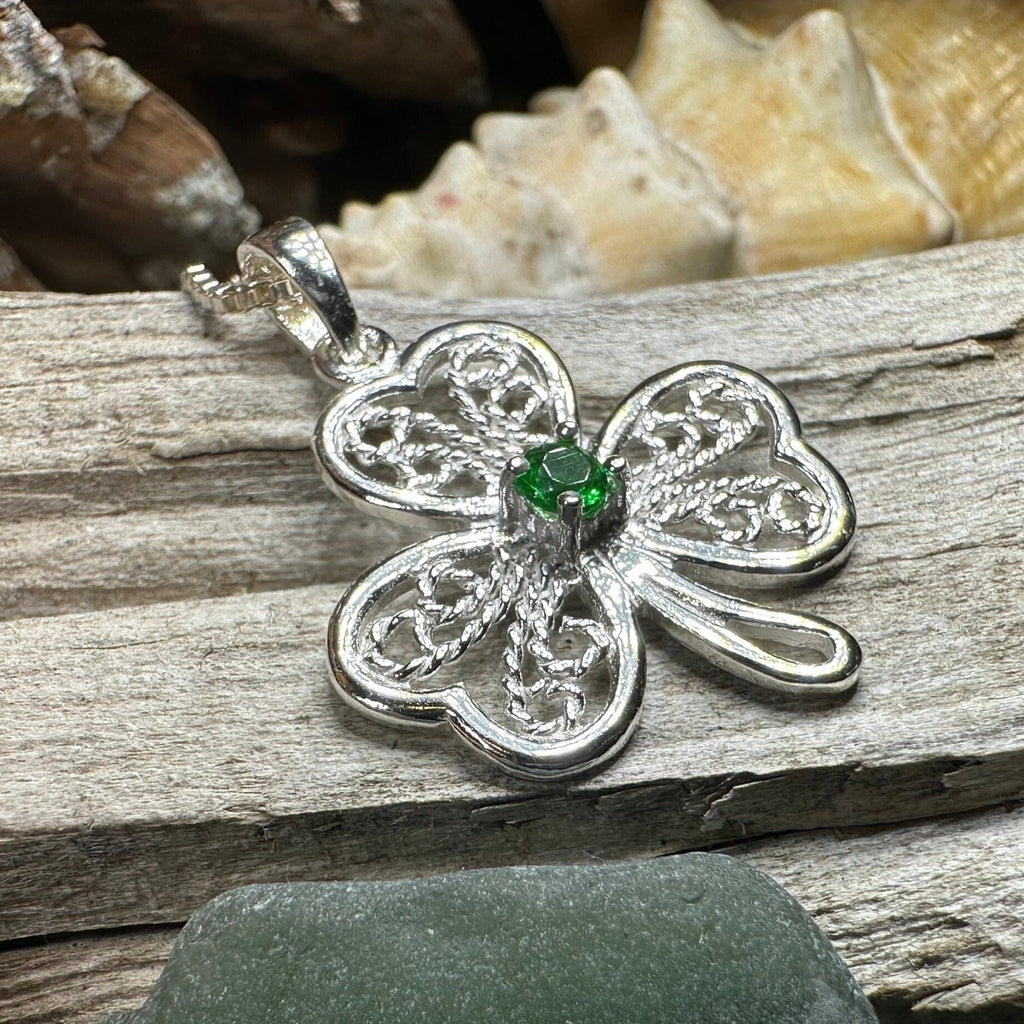 Irish Lace Shamrock Necklace | Pendant | Wiccan Center
