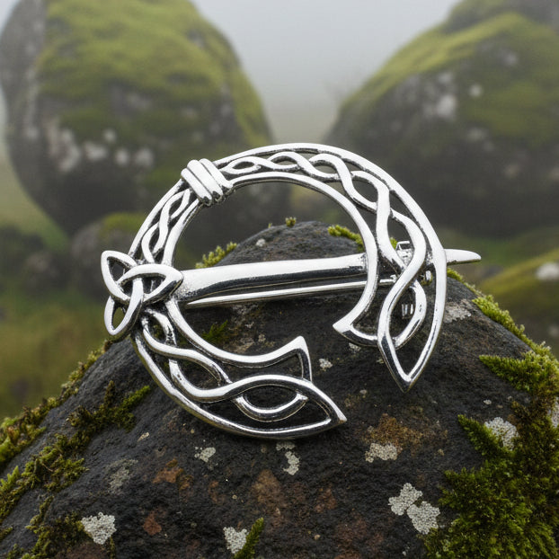 Ivermere Celtic Knot Tara Brooch in Sterling Silver | Brooch | Wiccan Center
