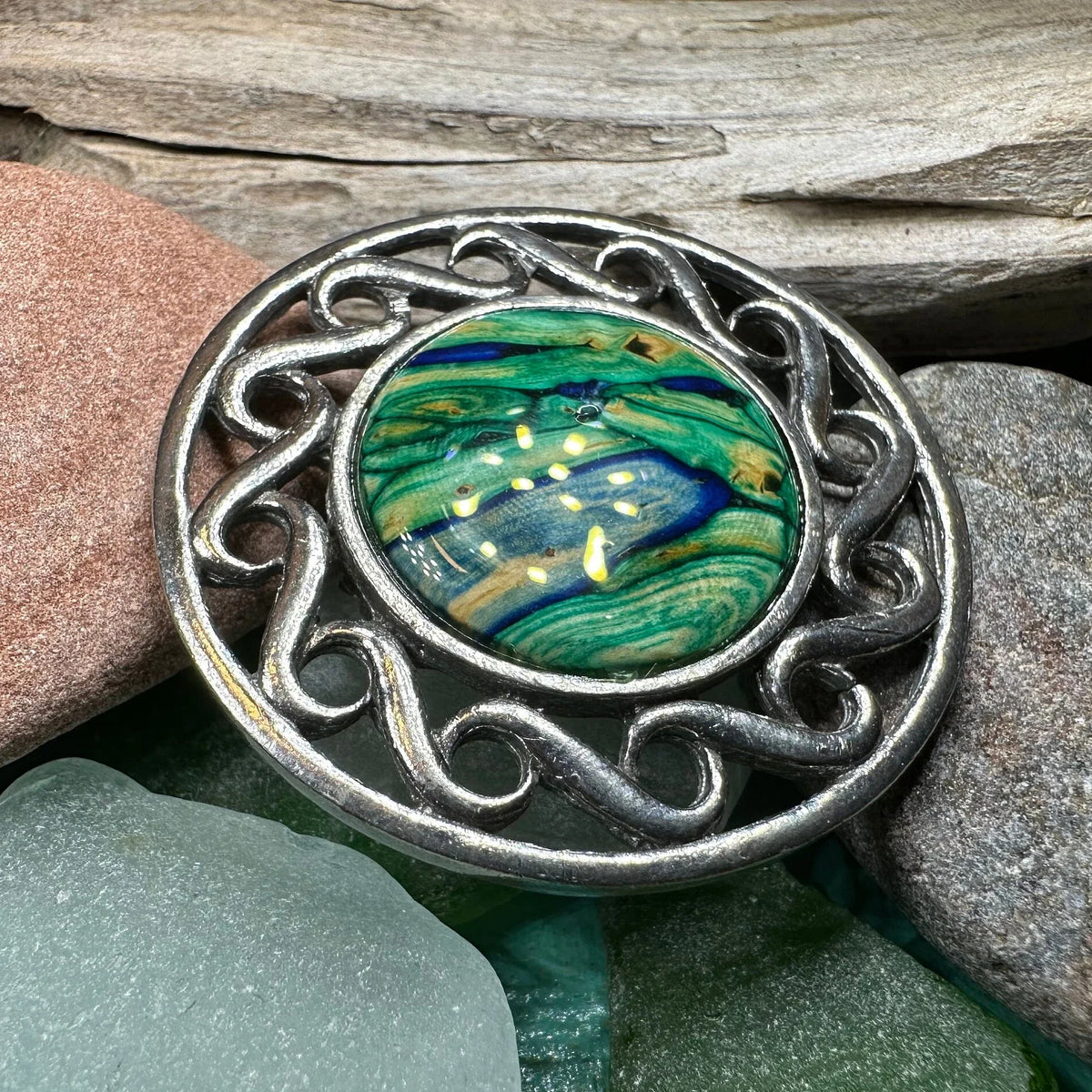 Heathergems Scottish Celtic Brooch - Handmade in Scotland | Brooch | Wiccan Center