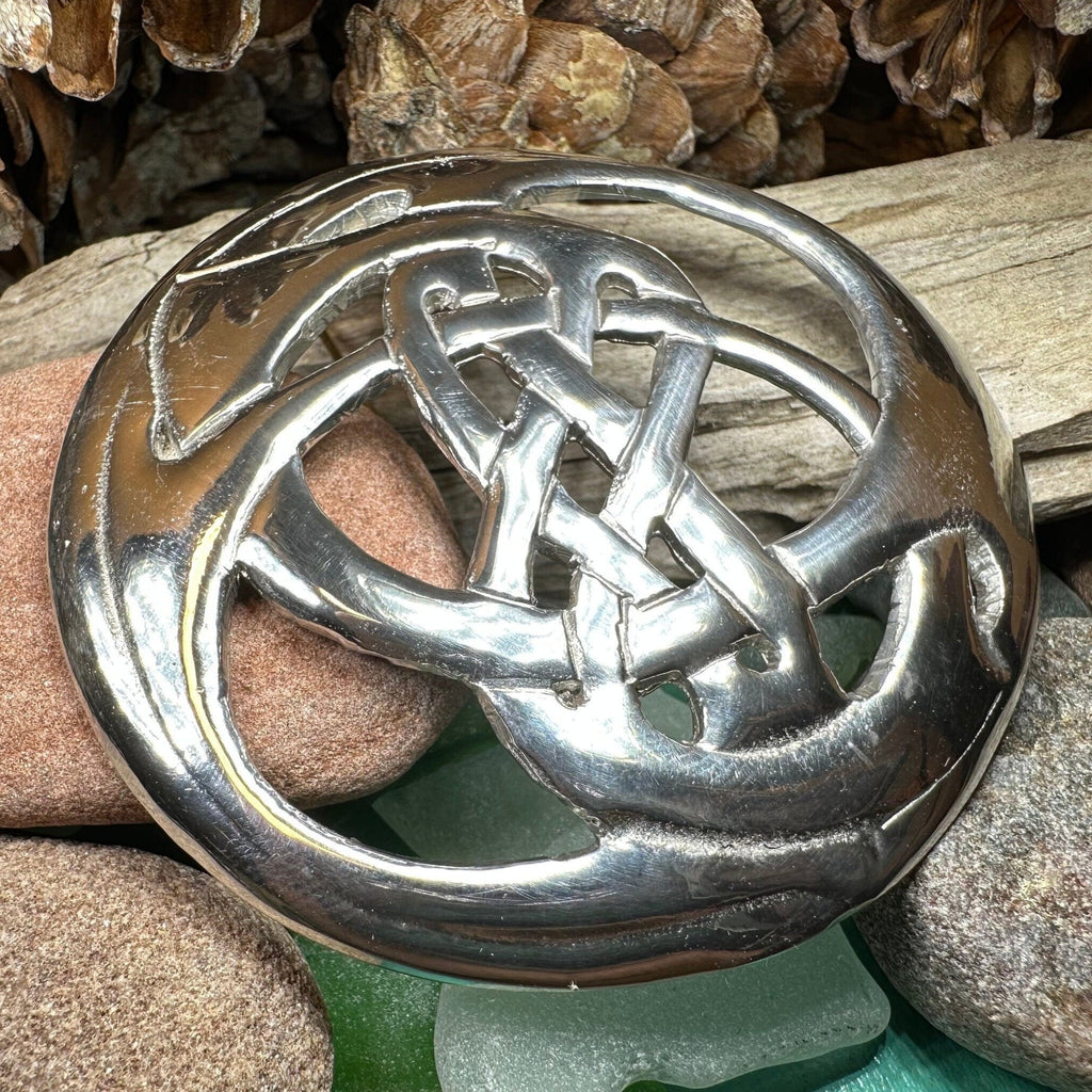 Amity Celtic Knot Tartan Brooch - Handmade in Scotland | Brooch | Wiccan Center