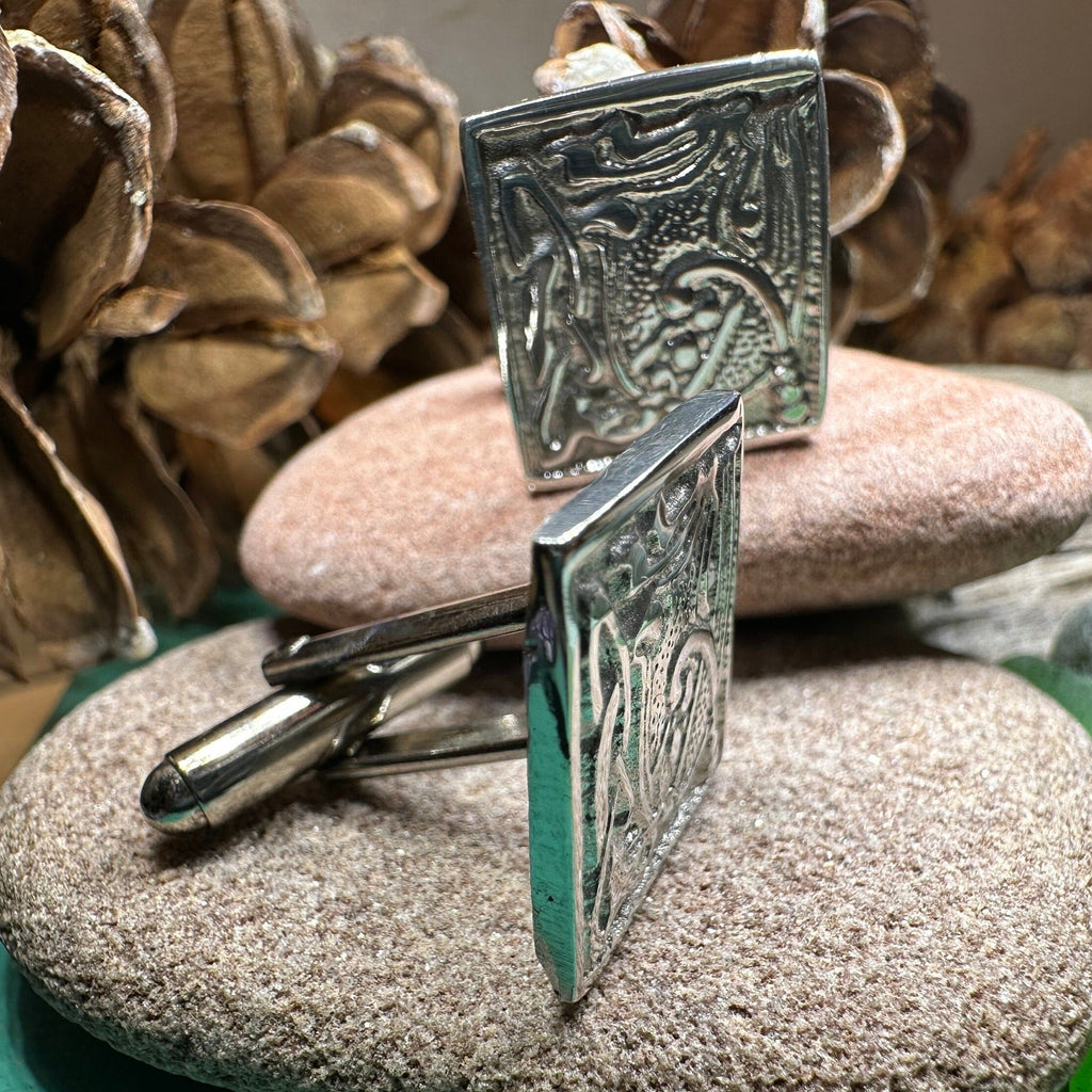 Celtic Book of Kells Cufflinks for Men - Handmade in Scotland | Cuff Links | Wiccan Center