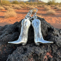 Old Montana Cowboy Boot Earrings | Dangle Earrings | Wiccan Center