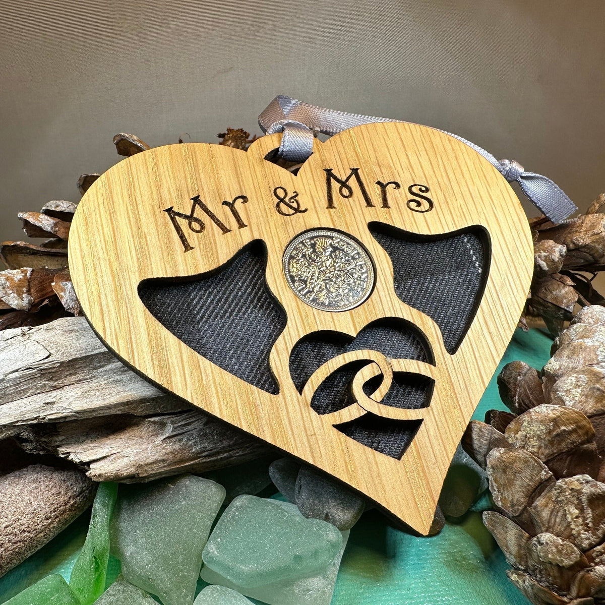 Newlywed Christmas Lucky Sixpence Ornament | Gifts | Wiccan Center