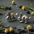 Running Bunny Stud Earrings in Sterling Silver