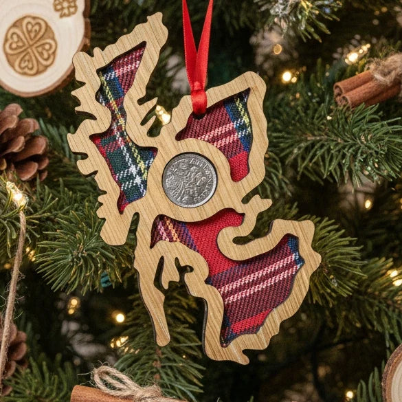 Scotland Map Lucky Sixpence Ornament | Gifts | Wiccan Center