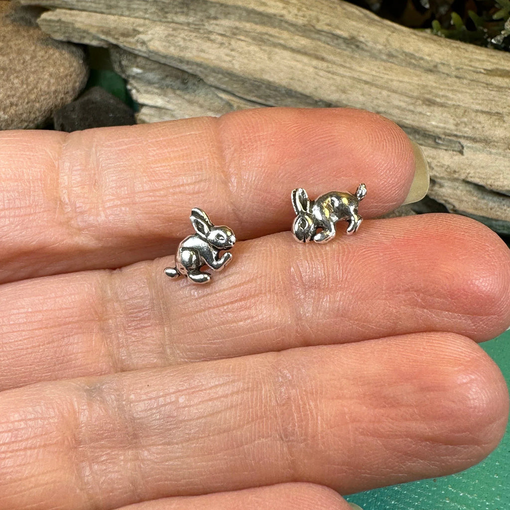 Running Bunny Stud Earrings in Sterling Silver