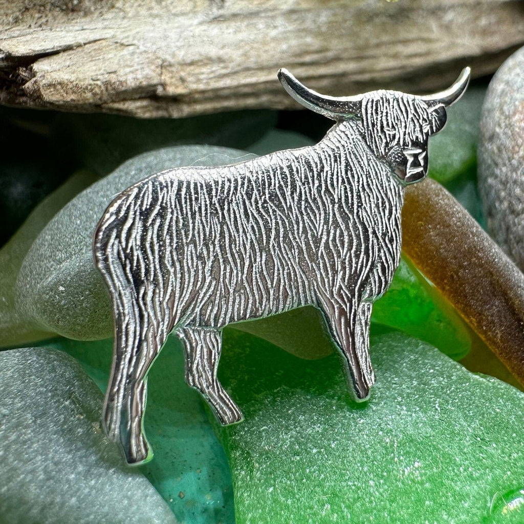 Realistic Highland Cow Brooch - Handmade in Scotland | Brooch | Wiccan Center